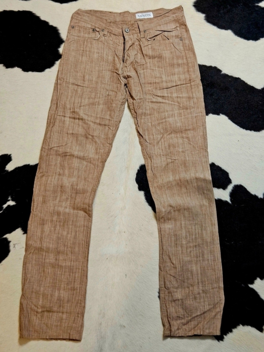 Gustin #578 Persimmon Dye Selvedge Chambray Jeans Pants 33x34